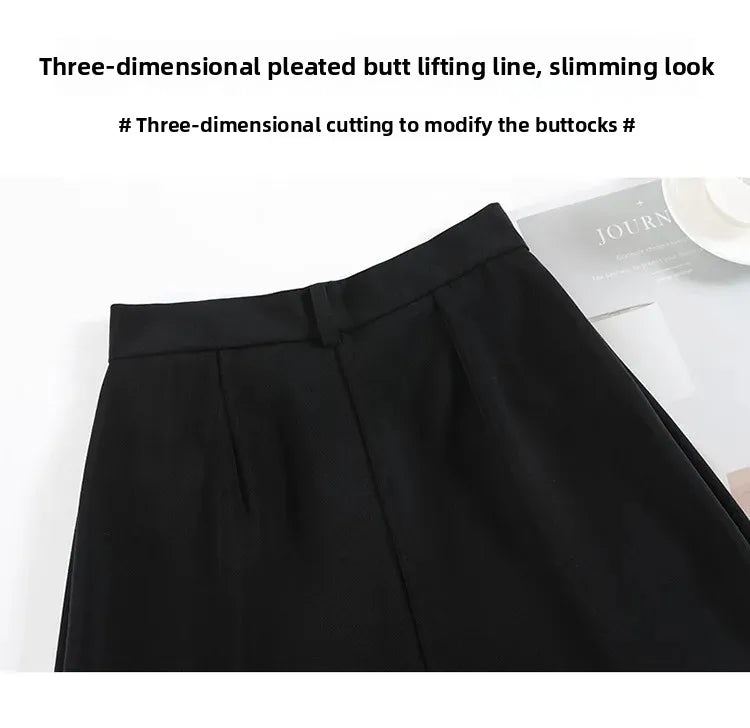 High Waist Wide Leg Straight Casual Pants Spring New Style Women's Suit Pants Floor Length Trousers Comfortable Fit Long Trouser Hussaynce