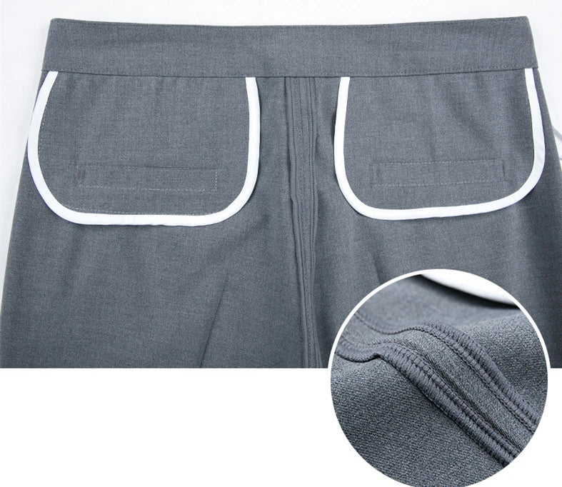 Fashion Women's Suit Pants Black Gray Khaki Pantalones Spring and Autumn Female Slim Trousers 26 27 28 29 30 31 32 33 Hussaynce
