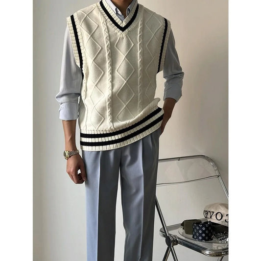 British High Waist Men Pants Luxury Retro Business Casual Naples Straight Trousers Green Blue Khaki Elegant Male Long Trousers